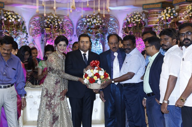 Producer Abinesh Elangovan - Nandhini Reception Stills